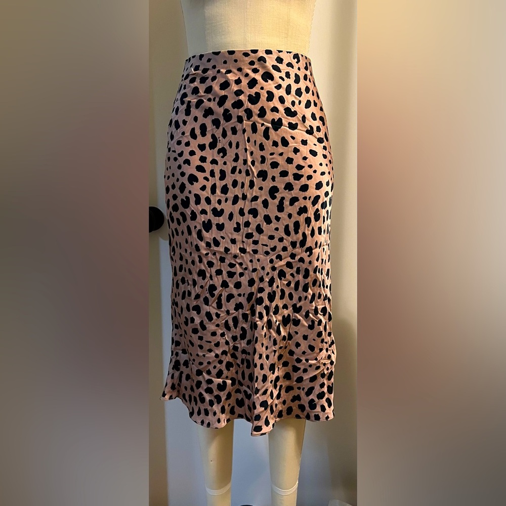 Réalisation “the Naomi” silk midi slip skirt - size M - leopard print